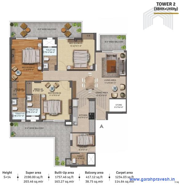 3+1 BHK Luxury Flat