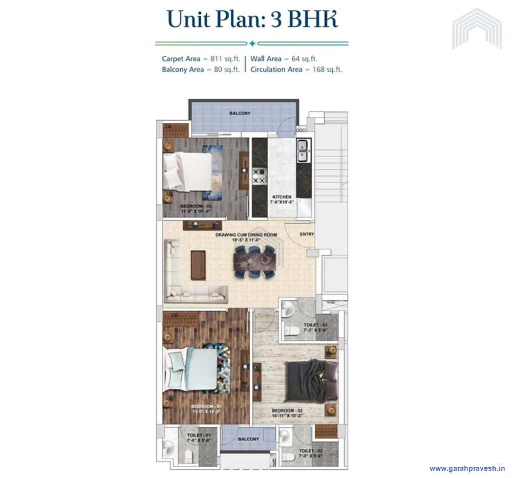 3 bhk Independent Floor